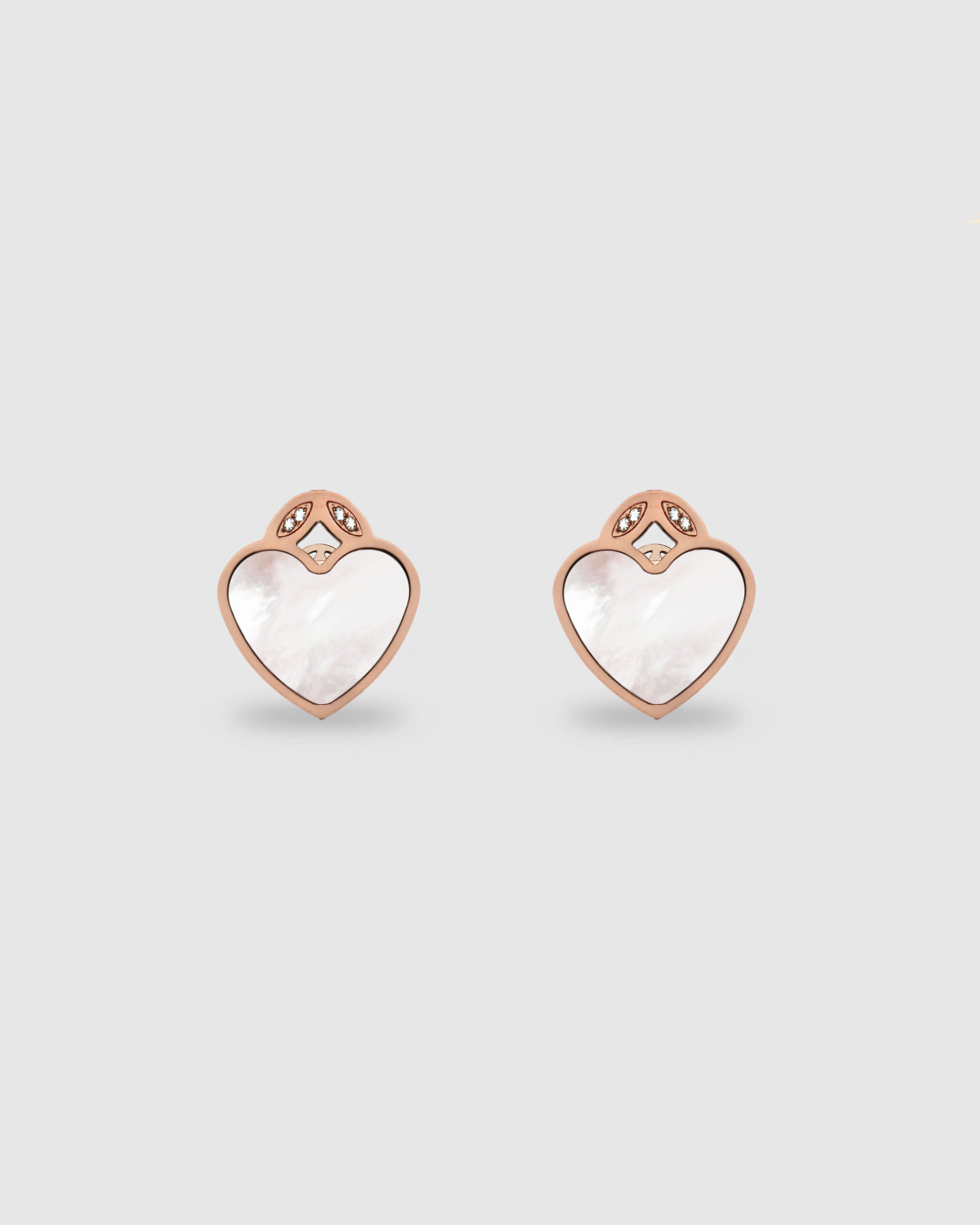 Coeur W Crystal Earrings